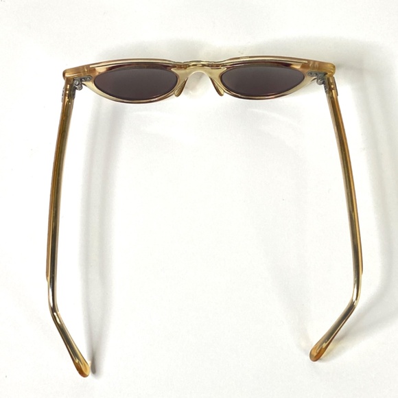 VTG Cateye Sunglasses Gold S/C-USA 40-20 Child 50s Atomic Retro MCM Mid Century - Picture 7 of 12